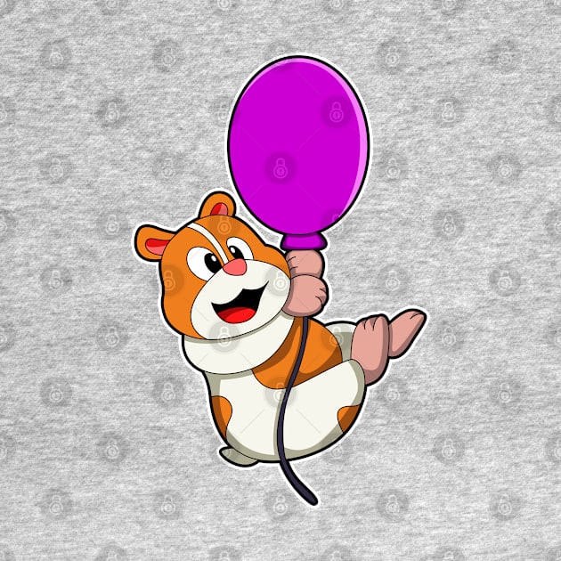 Hamster with Balloon by Markus Schnabel